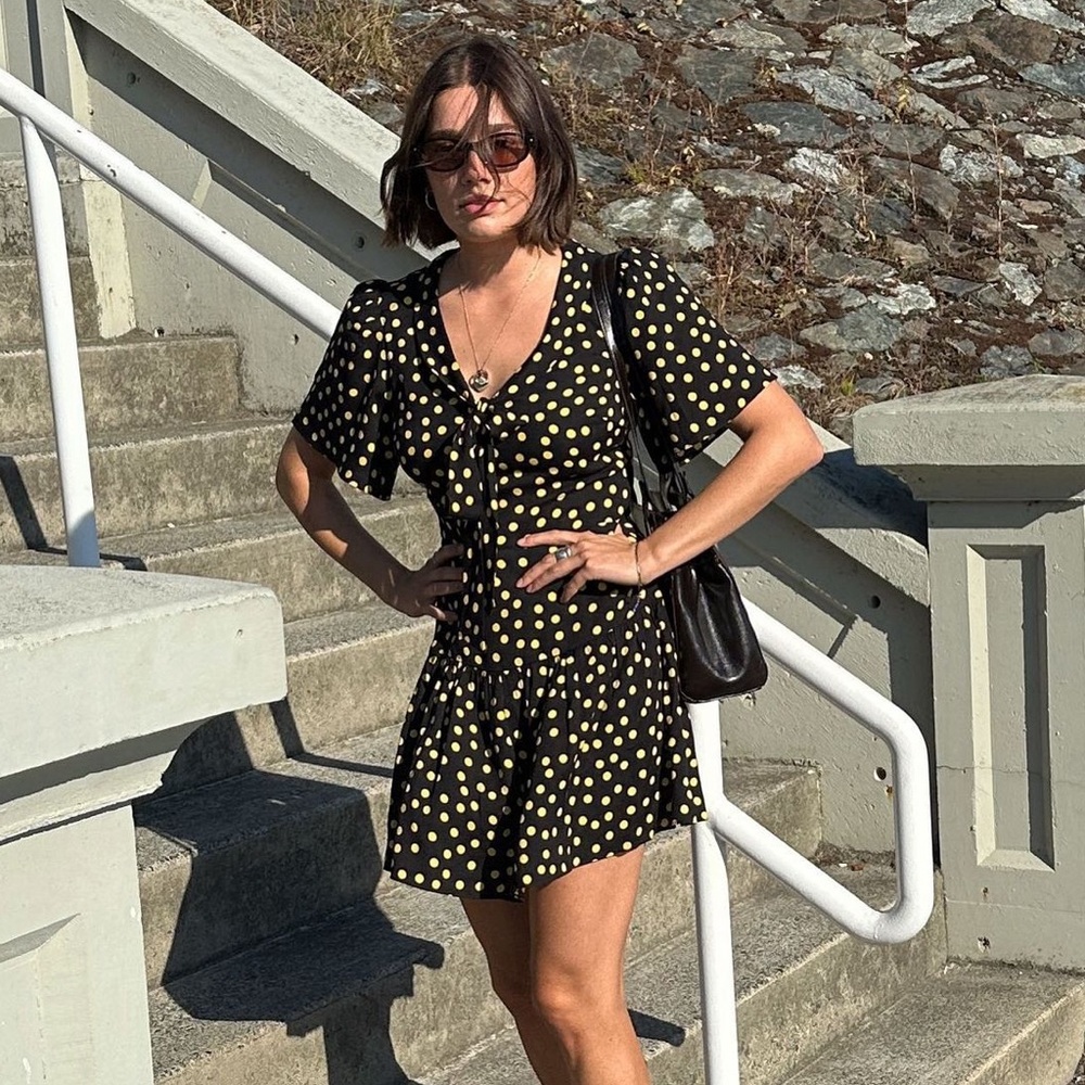 Reformation Polka Dot Mini Dress